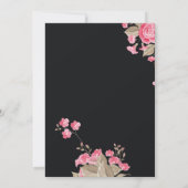 Chic Black & Gold Geometric Frame UAWG Einladung (Rückseite)