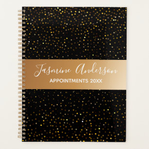 Chic Black Gold Glitzer 2024 wöchentlich Planer