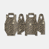 Chic Black Gold Glitzer Leopard Geschenkschachtel (Ungefaltet)