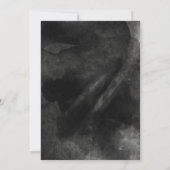 Chic Black Gold Hochzeit Einladung (Rückseite)