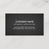 Chic Black & Gold Imitate Gold Foil Dunkle Metallg Visitenkarte (Rückseite)