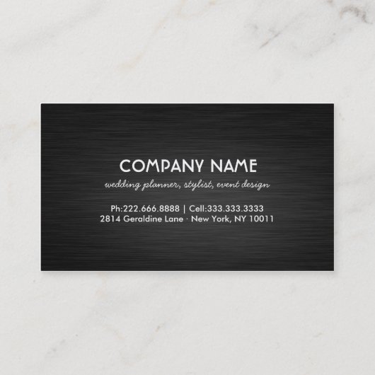 Chic Black & Gold Imitate Gold Fossil Glitzer Boke Visitenkarte (Rückseite)