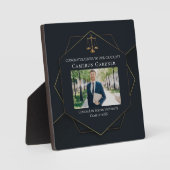 Chic Black Gold Law School Abschluss Foto Fotoplatte (Vorderseite)