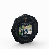 Chic Black Gold Law School Abschluss Fotoblock (Links)