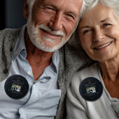 Chic Black Gold Law School Foto Graduation Party Button