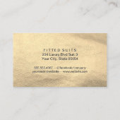 Chic Black Gold Leather | QR-Code Visitenkarte (Rückseite)