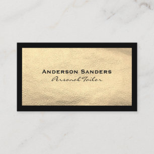 Chic Black Gold Leather Visitenkarte