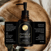 Chic Black & Gold Logo 2 OZ Dropper Flaschenetiket