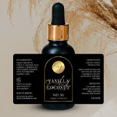 Chic Black & Gold Logo 2 OZ Dropper Flaschenetiket