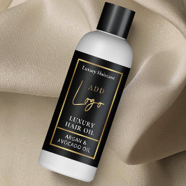 Chic Black & Gold Logo 4 OZ Cosmetic Flasche Label Rechteckiger Aufkleber