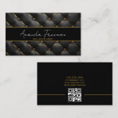 Chic Black & Gold Luxus Real Anwesen Agent Visitenkarte (Vorne/Hinten)