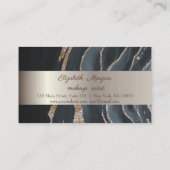 Chic Black Gold Marmor Treuekarte (Rückseite)