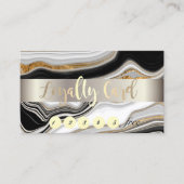 Chic Black Gold Marmorstreifen Treuekarte (Vorderseite)