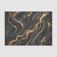 Chic Black & Gold Metallic Marmor Look Glamour