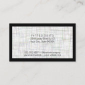 Chic Black Gold Modernes Design Muster Visitenkarte (Rückseite)