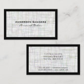 Chic Black Gold Modernes Design Muster Visitenkarte (Vorne/Hinten)