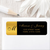 Chic Black Gold Monogram Calligrafy Wedding (Insitu)