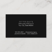 Chic Black Gold Textur | Einfach Visitenkarte (Rückseite)