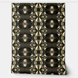 Chic Black Gold Yellow Gem Muster Wallpaper Tapete