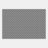 Chic Black Gray White Polka Dots Muster Geschenkpapier Set (Vorderseite 2)
