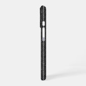 Chic Black Herringbone Zickzack Zig Zag Monogram iPhone 16 Hülle (Linke Seite)