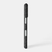 Chic Black Herringbone Zickzack Zig Zag Monogram iPhone 16 Hülle (Rechte Seite)