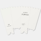 Chic Black & Ivory Couple Monogram Popcorn Geschenkschachtel (Ungeklappt)