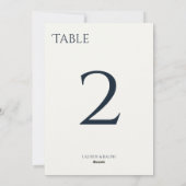 Chic Black & Ivory Tischnummer (Rückseite)