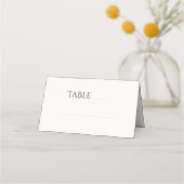 Chic Black & Ivory Tischnummer Place Escort Card Platzkarte (Vorderseite)