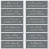 Chic Black Ivory Wedding Guest Address Labels (Vorderseite)