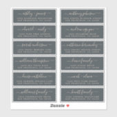 Chic Black Ivory Wedding Guest Address Labels (Blatt)