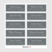 Chic Black Ivory Wedding Guest Address Labels (Blatt)