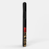 Chic Black & Jaguar Print Case-Mate iPhone Hülle (Hinten/Rechts)