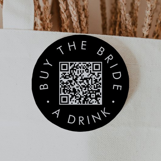 Chic Black kauft die Braut einen Drink QR Code Button