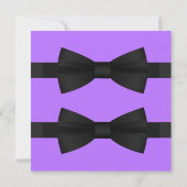 Chic Black Krawatte Gay Wedding Save the Date (Rückseite)