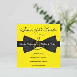 Chic Black Krawatte Gay Wedding Save the Date