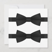 Chic Black Krawatte Gay Wedding Save the Date (Rückseite)