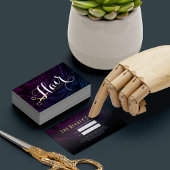 Chic Black Lila Imitate Gold Scissors Haare Stylis Terminkarte