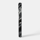 Chic Black Marble Personalisiert iPhone Case Hülle (Linke Seite)