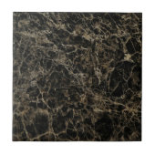 Chic Black Marmormuster Fliese (Vorderseite)