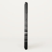 Chic Black Metallic Luxury Monogram Case-Mate iPhone Hülle (Hinten/Rechts)