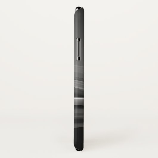 Chic Black Metallic Luxury Monogram Case-Mate iPhone Hülle (Hinten/Rechts)