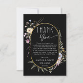 Chic Black Modern Baby Dusche Dankeskarte (Vorderseite)