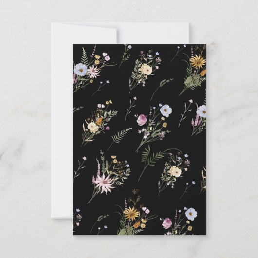 Chic Black Modern Baby Dusche Dankeskarte (Rückseite)