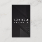 Chic Black Modern Stripes Visitenkarte (Vorderseite)