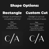 Chic Black Monogram Art Deco Briefing Wedding Fensteraufkleber