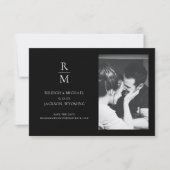 Chic Black Monogram Wedding Save the Date Foto (Vorderseite)