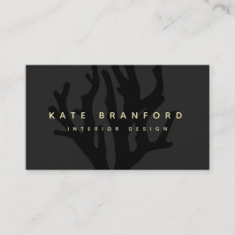 Chic Black Ocean Corean Corner Interieur Visitenkarte