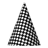 Chic Black Party Hut mit Shiny Solid White Dots Partyhütchen (Links)