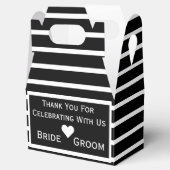 Chic Black Personalisiert Gastgeschenk Hochzeit Bo Geschenkschachtel (Geöffnet)